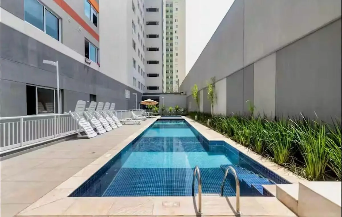 Loft Com Ar Condicionado E Piscina A 86 Metros Do Metro Bras Lägenhet São Paulo